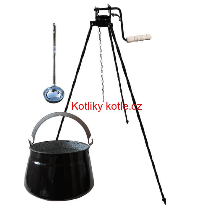 Kotlík na ryby 16 L + trojnožka s kladkou