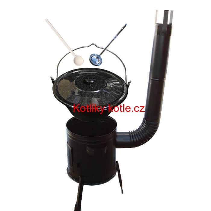 Smaltovaný kotlík 16 L (1,2 mm) + kovová kotlina 39 CLASSIC (KOV)