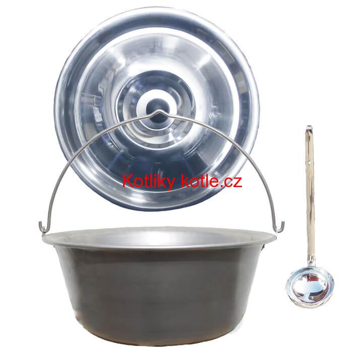 Nerezový kotlík 20 L (1,5 mm) + nerezová poklice