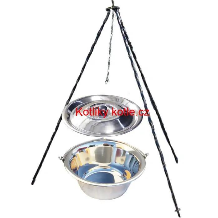 Nerezový kotlík 10 L INOX + poklice + stojan CLASSIC