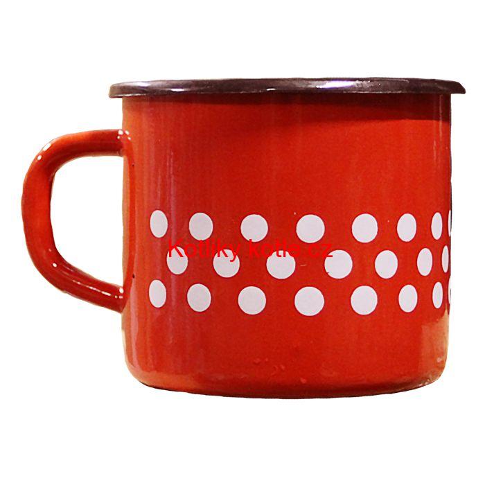 Smaltovaný hrnek 1 L (tečky)