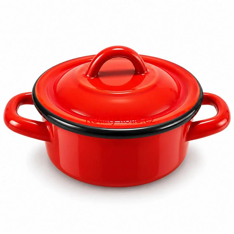 Smaltovaný kastrol FALCO 0,5 l s poklicí