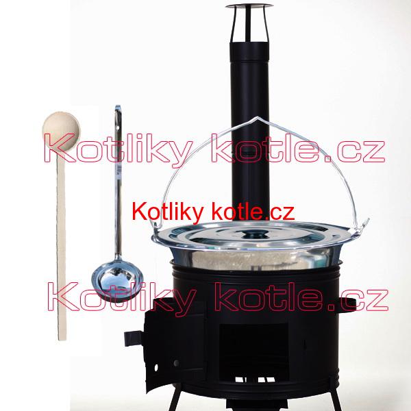 Nerezový kotlík 22 L + smaltovaná kotlina 42 Easy party